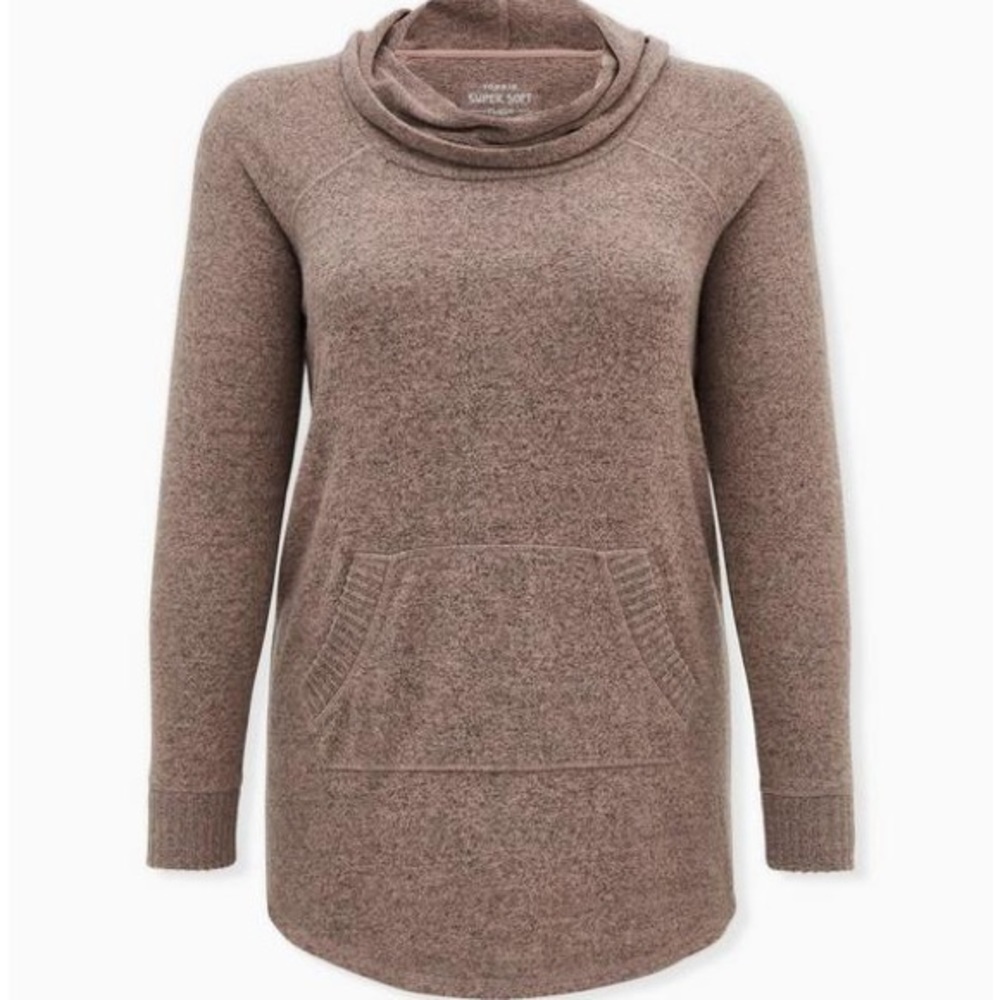 TORRID | Super Soft Plush Cowl Neck Raglan Tunic Sweatshirt